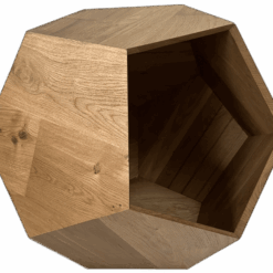 Eikenhouten bijzettafel met twaalf kanten