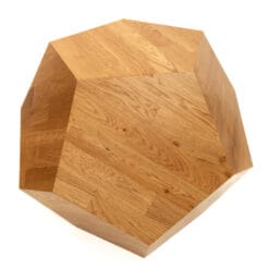 Eiken bijzettafel met 12 kanten - massief houten design bijzettafel 01