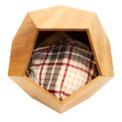 Eiken bijzettafel met 12 kanten - massief houten design bijzettafel c03