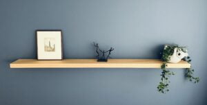 Wandplank eikenhout met onzichtbare bevestiging