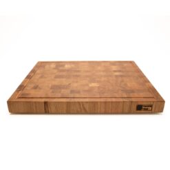 Kopshouten snijplank van eikenhout 50 x 40 x 4 cm met sapgoot