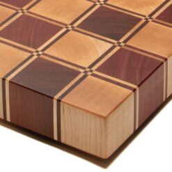 SNP2503281 - Kopshouten snijplank esdoorn en padoek in dekenmotief - Detail