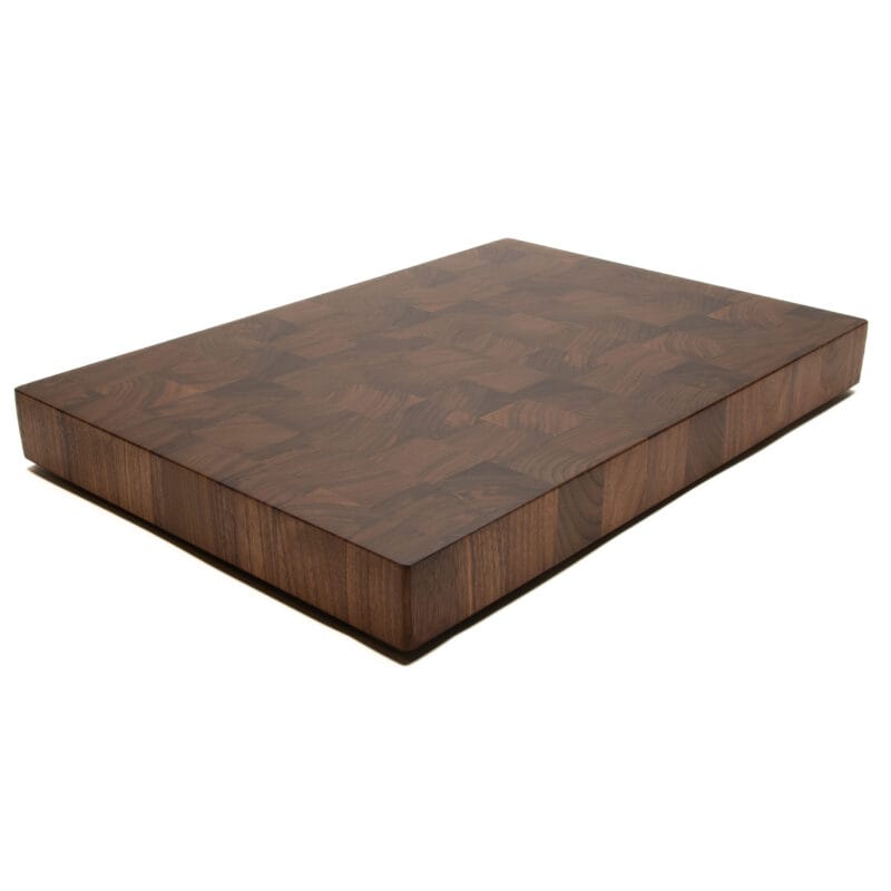 SNP25112401 - Kopshouten snijplank van Amerikaans notenhout 50 x 35 x 5 cm - Schuin vooraanzicht 2